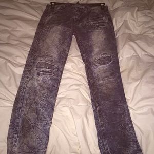 black premium rippled jeans